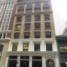 the facade of the Welch Building at 244 California St, San Francisco, seen from street level